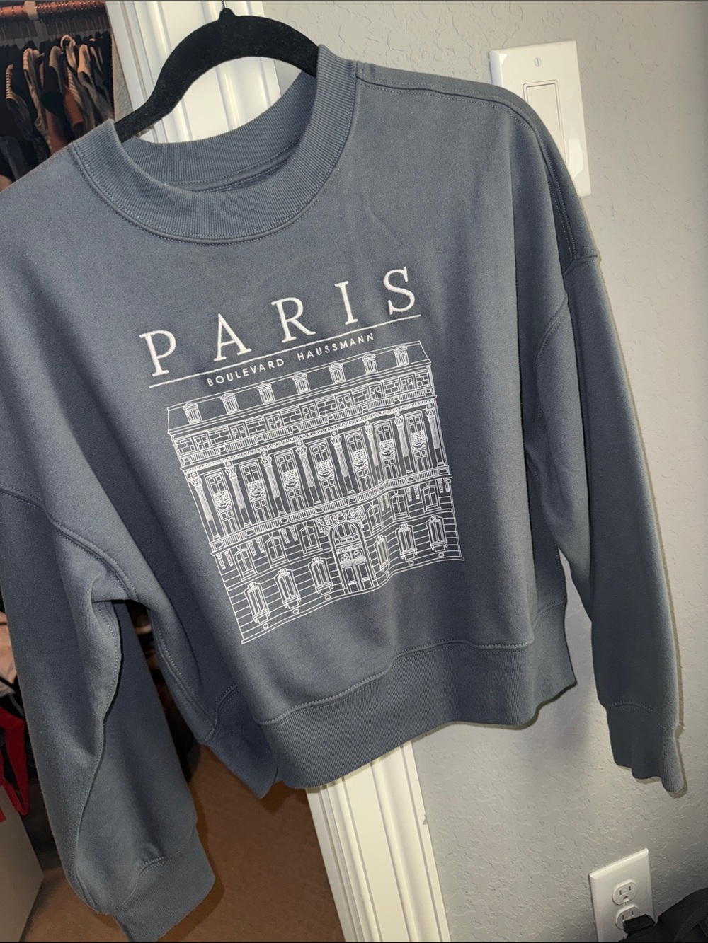 Abercrombie & Fitch Blue Paris Graphic Sweatshirt